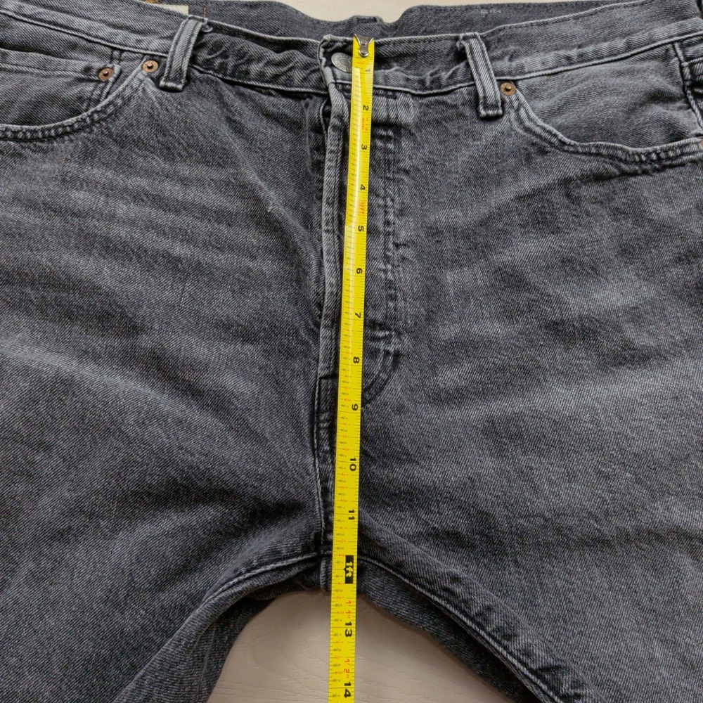 Levis Premium 501 93 Mens Washed Black Gray Denim Cut Off Shorts Size 36 - Picture 8 of 12